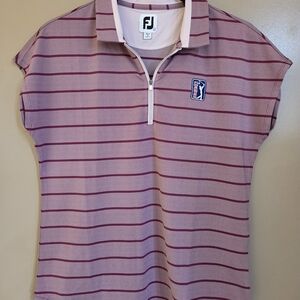 FootJoy Red Pink Relaxed Polo Top